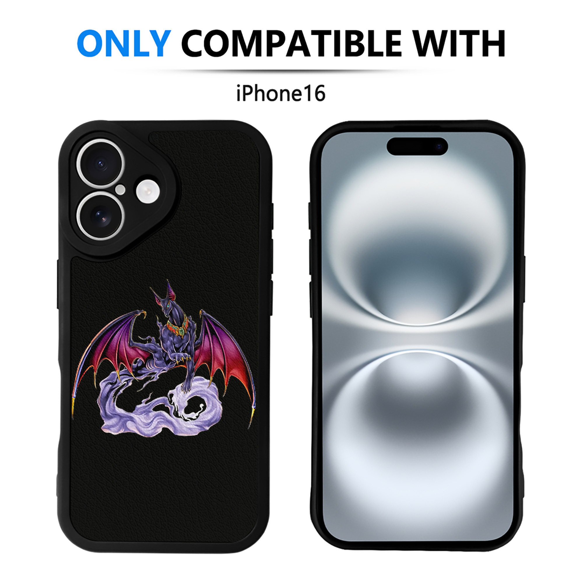（画像用） 遊☆戯☆王 Yu-Gi-Oh! 【iPhone 16シリーズ対応】シリコンスマホケース（レザー調） 材質：シリコン